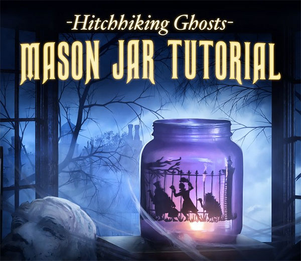 Disney Hitchhiking Ghosts Mason Jar Tutorial